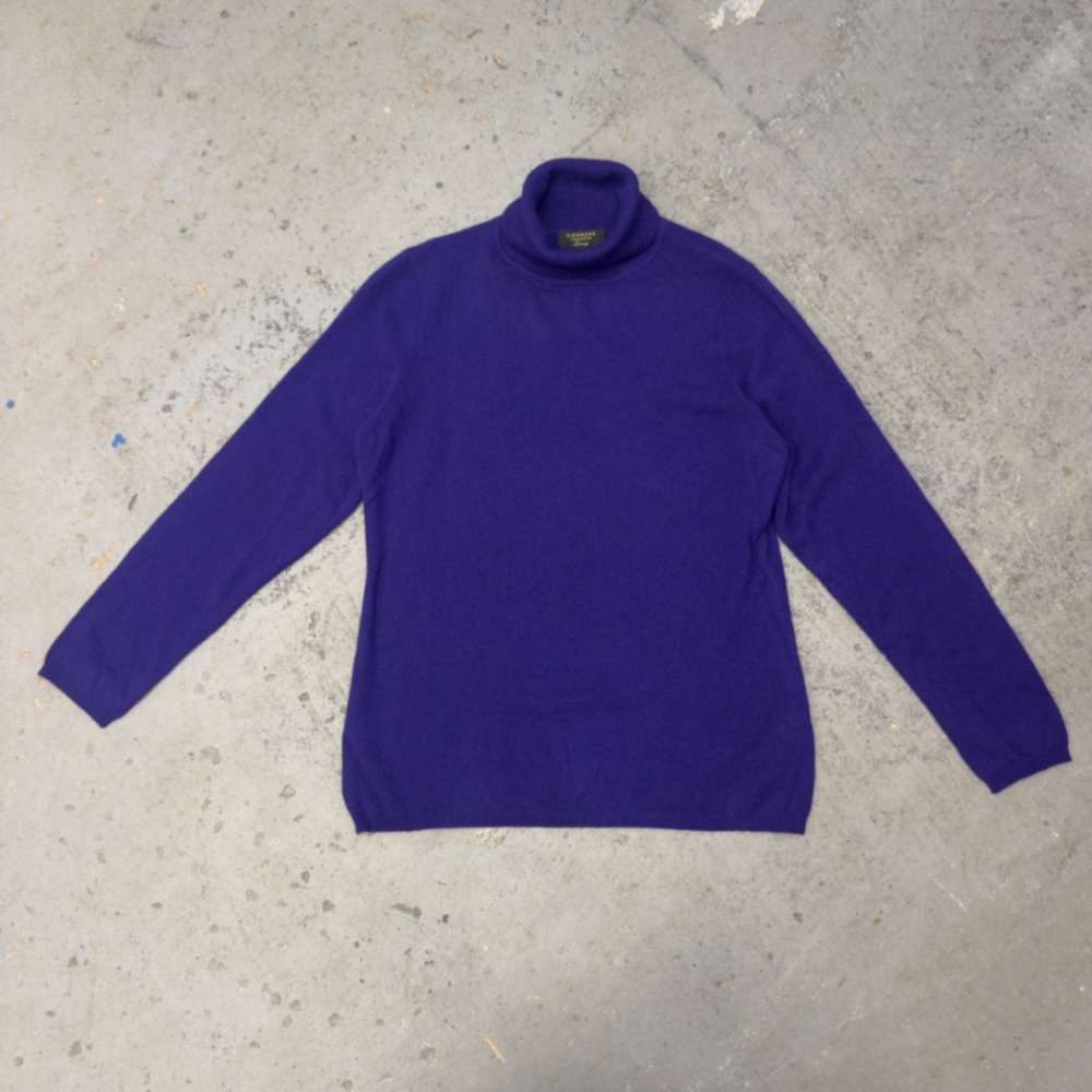 Charter Club Luxury 100% Cashmere Turtleneck Sweater Purple Large L